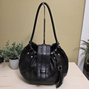 Salvatore Ferragamo | Black Leather Gancini Hobo Bag